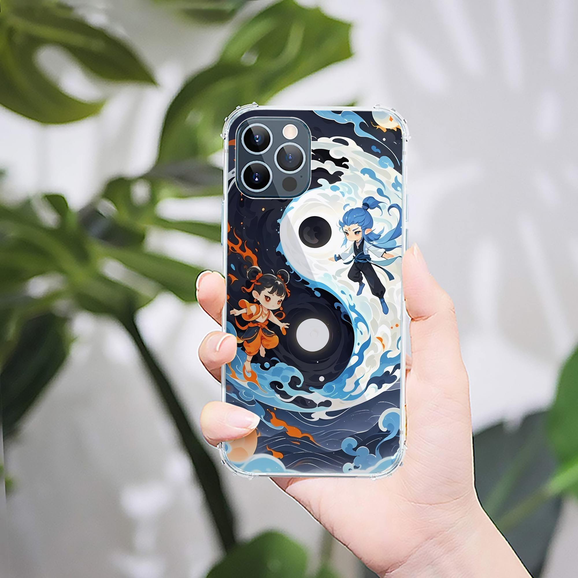 （画像用） Ne Zha 2 ナタ 魔童の大暴れ 【iPhone 12シリーズ対応】透明スマホケース（クリアソフトケース）